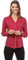 Vincenzo Boretti Blusa, Taglio Giusto, Colletto della Camicia Rosso Vino XS