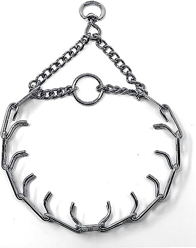 Herm Sprenger Prong Dog Training Collar - 16 Long with 2.25mm Gauge (for Dogs up to 40lbs) - Fits 13 Neck, Extendable to 19 Neck with Additional Prong Links - Chrome Plated Steel, Made in Germany
