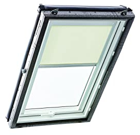 Original Roto Rollo Exclusiv ZRE für Roto Dachfenster - Führungsschiene Silber - Tageslichtrollo für Baureihe Designo R4/R7 und Classic 43/73 - Größe 094/118 | 09/11 - Stofffarbe Hellbeige