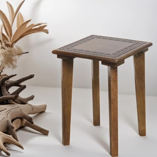 MARRAKESCH Beistelltisch Nachttisch aus Holz | Tisch Hocker Astus Eckig als Orientalische Dekoration modern