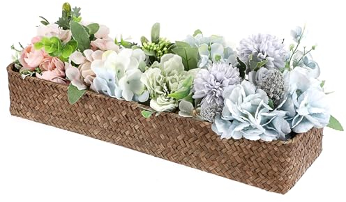 IGNPION Seagrass Open Storage Basket - Toilet Paper & Decorative Display Basket for Kitchen, Makeup, Vanity, Napkin, Ornament, Tableware, Condiments, Coffee