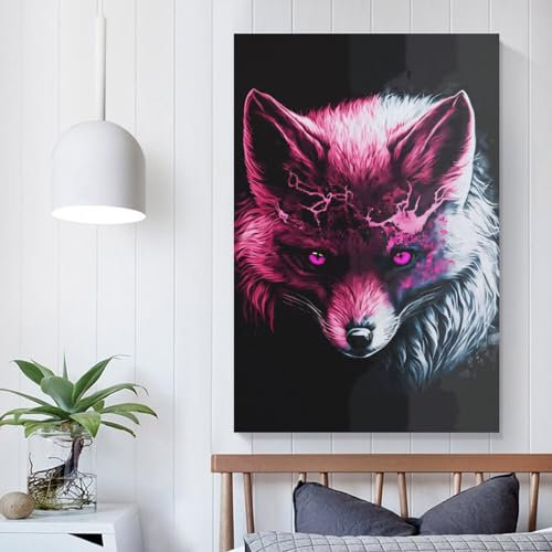 XJmoney Poster „Arctic Fox“ für Kinder, Leinwandposter, Wandkunst, Dekor, Druck, Bild, Gemälde für Wohnzimmer, Schlafzimmer, Dekoration, 50 x 75 cm (20 x 30 Zoll)