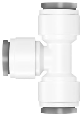 Ctyjia 1 Pezzi Raccordo per Tubo Acqua, Raccordi a T da 1/4 a Innesto Rapido, Raccordo Filtro Acqua ad Osmosi Inversa