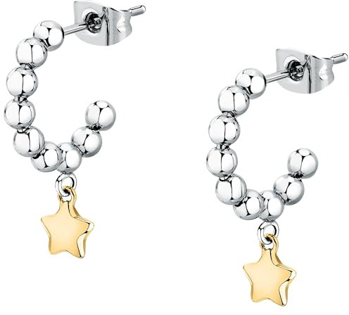 Morellato Orecchini Donna in Acciaio con Stella, Perle, Collezione TALISMANI, Regalo Amica - SAIX28