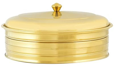 VJR Communion Trays with Lid Holy Wine Serving - Communion Ware Set Stainless Steel - Tray for Churches - Communion Supplies for Church (Gold Tray Pack 1)
