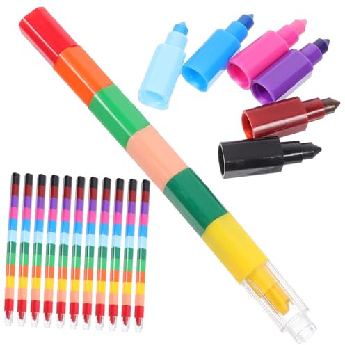 HONMEET 24stücke Kreative Wachsmalstifte Farben Für Malprojekte Und Schulbedarf Langlebig Für Kleine Hände Fördert Die Kreativität Und Denkfähigkeiten