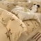 Sedefen Bettwäsche 155x220cm Kinder Dackel Beige Bettwäsche Set 2 Teilig Wursthund Streifen Wendebettwäsche Microfaser ÖKO-TEX Bettbezug mit Reißverschluss und 1 Kissenbezug 80x80cm