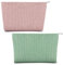 2 Stück Kosmetiktasche Cord,Schminktasche klein,26x17cm Kosmetikbeutel Damen,Cosmetic Bag mit Reißverschluss,Tragbare Makeup Bag für Reisen,Für Kosmetika,Skincare&Toilettenartikel (Grün, Rosa)