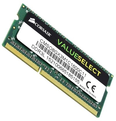 Corsair 8 GB RAM DDR3L CMS08GX3M1C1600C11 PC3-12800 1600 MHz SODIMM CL11 1,35 V PC
