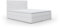 FurniDe24 Boxspringbett mit 2 Bettkästen und Taschenfederkernmatratze H3, Bett mit Zierknöpfen am Kopfteil, Topper-Matratze 3cm, verstärkter Rahmen, weiß Plüsch, 180x200cm - Fano