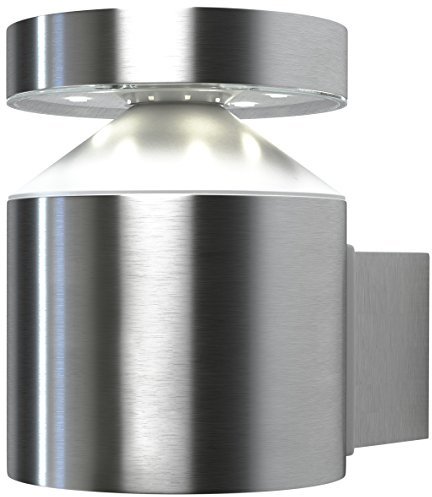 OSRAM 4058075032545 A++ to A LED Wand-Außenleuchte, Endura Style Cylinder Wall, Metallic, 3000K, Stahl, 6 W, warmweiß, 13.8 x 10.2 x 13.5 cm
