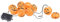 PEARL Lichterkette-Hängedeko: LED-Lichterkette mit 10 Lampions im Halloween-Kürbis-Look, Timer, IP44 (Lichterkette Batterie Timer, Lichterkette Timer Outdoor, Zeitschaltuhr)