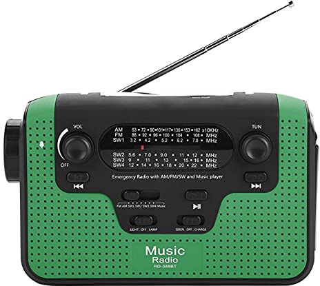 VBESTLIFE -Radio, Pocket Radio Tragbare Radio mit Bluetooth, FM-Radio mit 16G TF-Karte unterstützt FM/AM / SW1 / SW2 / SW3 / SW4 für Outdoor-Aktivitäten.(Grün)