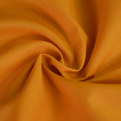 Plain Solid Dyed Polycotton Pre Shrunk Fabric Material Linings Dress Making Crafts Home Décor Table Cloth Sheeting Quilting | 60+ Colours | 45” - 112 cm Wide (Sold by The Metre, Sunset Orange)