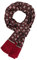 WANYING Edler 100% Seide Herrenschal 11 Momme Herren Seidenschal Schaltuch für Frühjahr Sommer Herbst Übergangssaison 155×26cm - Houndstooth Muster Dunkelrot