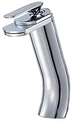 Salle de bains robinets salle de bains robinets froide et eau chaude tout en cuivre salle de bains Meuble vasque Cascade Bassin monotrou surélevée Plate-forme du bassin du bassin du lavabo