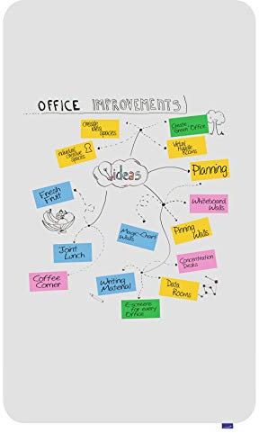 Legamaster Essence Whiteboard - weiß - 200 x 119,5 cm - rahmenlose, beschreibbare Magnetwand mit abgerundeten Ecken - FSC-zertifizierte Materialien