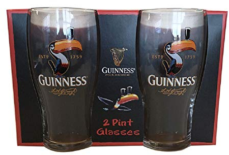 Guinness Toucan 2 Pack Pint Glasses, 1 pint