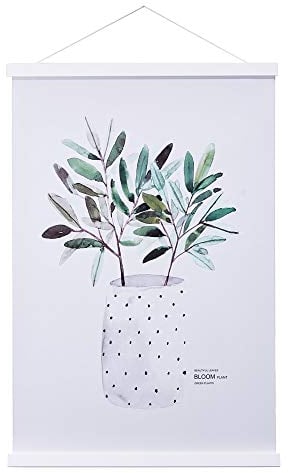 Ywlake B2 Cadre Photo Magnétique 50 cm, Cadre Poster Porte Affiches 50x70 50x100 Aimanté en Bois Naturel pour Affiche Cadre Magnetique Cadre Affiche Cadre Suspendu (50cm, Blanc)