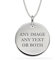 Personalised Sterling Silver Necklace Disc Pendant Plain 20mm Jewellery 925 Sterling Silver Engraved Custom Gift +Free Silver Necklace