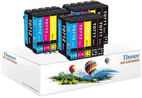 Tinnee T0711 T0712 T0713 T0714 Druckerpatronen Kompatibel für Epson T0715 Multipack T0712 T0713 T0714 für Epson Stylus BX300F SX610FW SX600FW SX515W SX510W SX415 SX410 SX405 SX400 SX218 SX215 SX210