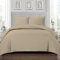 Pizuna 800 Fadenzahl aus Baumwolle Bettwäsche Einfach Taupe, 100% Langstaple Baumwolle Bettbezug und Kissenbezug, 100% Baumwolle Mako Satin 3-Teilig Bettwäscheset 200x220 + 80x80 Einfach Taupe
