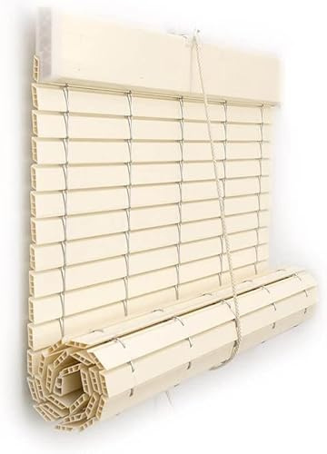 PERSIANA ALICANTINA Enrollable para Ventanas Y Puertas | PVC Color Marfil | Varios TAMAÑOS (50x140cm)