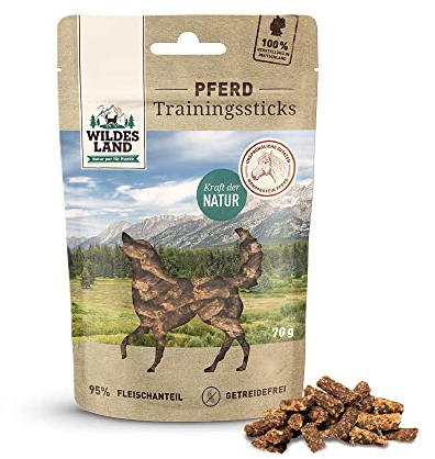 Wildes Land Leckereien für Hunde, Pferdegeschmack, 70 g