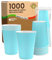 1000 Bicchieri in Carta 200ml Ecologici Biodegradabili Monouso Made in Italy Asporto Bevande Calde Acqua Colorati Celeste - Prodotto e confezionato in Italia
