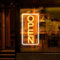 SOLIDEE LED Abierto Luminosos de neon Alimentado por USB Letrero Neon con Interruptor Regulable Luz de neón para Decorar Bar Hotel Tienda Café Restaurante Letrero vertical blanco cálido