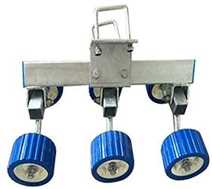 Lot de 4 rouleaux de remorque de bateau bleu de la plus haute qualité, rouleau gonflable nervuré pour bateau,