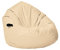 Momiralland Sitzsack Tropfenform Kastanie - für Kinder & Erwachsene – Indoor wie Outdoor da er Wasserfest ist– füllung EPS Perlen. (Beige, XXL - Durchmesser 88 cm für Erwachsene)