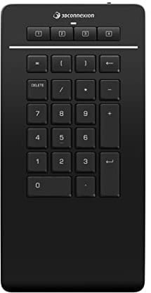 3Dconnexion Numpad Pro (Kabelloser Nummernblock, Bluetooth, USB-C), Mattschwarz