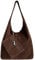 Modarno Umhängetasche Damen Wildleder Clutch Umhängetasche Shopper Damen Echt Leder, braun