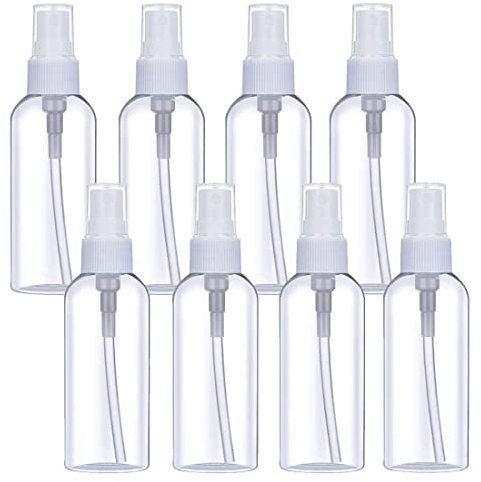 Sprühflasche klein - 8 Stück Transparente Sprühflasche Kunststoff, Tragbares Reiseflaschen Set Zerstäuber Leer Plastik Sprühflasche Klein Sprayflasche Atomisers Nachfüllbare Feiner Nebel (10ml)