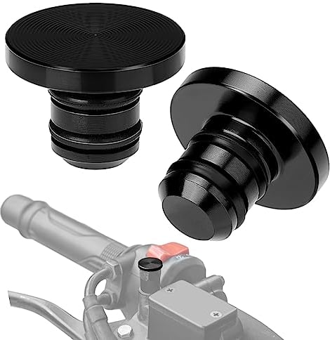 KEMIMOTO Universal M10 Motorrad Spiegel Blindstopfen Schrauben, CNC Aluminium, Motorrad Abdeckkappen für M10 Spiegelgewinde, Gewinde Verkleidungsschrauben, 2 Stücke