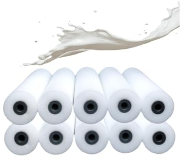 10x 11cm Profesius Schaumstoff Lackierwalzen Lackrollen - feinschaum, beidseitig gerade - Malerrollen, Farbroller, Ersatzrollen, Schaumstoffrolle für das Streichen von glatten Oberflächen