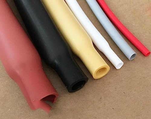 20mm 25mm 30mm 35mm Negro gris blanco rojo Tubo termorretráctil de silicona Tubo termorretráctil de silicona Gel de sílice Manguito termorretráctil-Gris,35mm