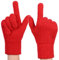 QICEDER Winterhandschuhe Touchscreen Handschuhe Strick Fingerhandschuhe Sport Warm und Winddicht Winterhandschuhe für Skifahren Radfahren Geeinget für Damen und Herren (Rot)