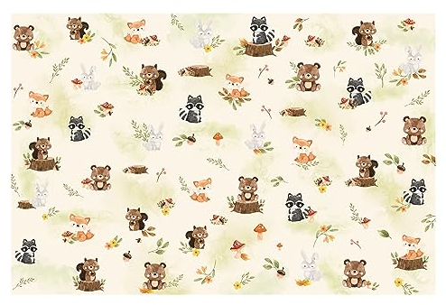 Bilderwelten Fototapete Babyzimmer Waldtiere Herbst 255x384 cm Vlies-Tapete XXL Smart Wandtapete Wanddekoration Kinder Kinderzimmer