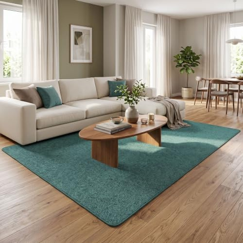 Snapstyle Schlingen Velours Teppich Modern Einfarbig | Flurteppich | Wohnzimmerteppich | Küchenteppich robust und pflegeleicht | Viele Größen und Farben