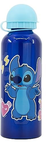 Botella de agua infantil reutilizable de aluminio de 530 ml de Stitch Palms
