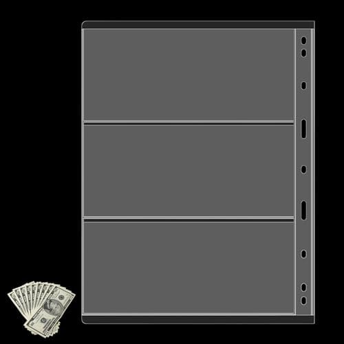 Goowafur Papiergeld-Sammelalbum | Münzhalteralbum,Transparentes
