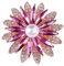 CCAIPU Broche en Strass pour Femmes - Papillon, Ballerine, Fleurs de Mode (Fleur Soleil-Rose)