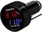 CGEAMDY Auto-Digital-Voltmeter-Thermometer Dc 12v, 2 in 1 Temperatur Tester Spannung Monitor Meter Zigarettenanzünder Mit Lcd-Digitalanzeige(rot und blau)