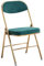 Luxuriöser Tragbarer Klappstuhl, Klappbarer Esszimmerstuhl Aus Cordstoff, Bequemer Empfangsstuhl Für Das Wohnzimmer, Indoor-Rückenstuhl Mit Kissen, Tragfähigkeit 130 Kg(Color:Green*2)