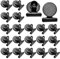 20 Stück Magnetclips, 31mm Magnetklammer, Metall Magnete mit Klammer Schwarz Magnetische Metall Klammer für Kühlschrank Whiteboard