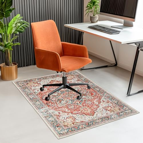 FUANGUI Office Chair Mat for Hardwood/Tile Floor 36x48, Rolling Desk Chair Mat, Computer Gaming Rug, Anti-Slip, Non-Curve Floor Protector for Home Office Gift