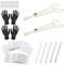 TONBAO Piercing Nadeln Set - 41Pcs Professional Piercing Set Beinhaltet 25Pcs Ohr Nase Piercing Nadeln 12G 14G 16G 18G 20G 2Pcs Einweg Piercing Klemmen 10Pcs Saubere Werkzeuge 4Pcs Handschuhe