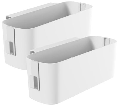NHBETYS 2 Pack Bedside Storage Caddy with 4 Detachable Hooks Bunk Bed Bedside Organizer Caddy Hanging Storage Basket Bed Organizer Box for Dorm Home Office Mobile Phone Magazine Books